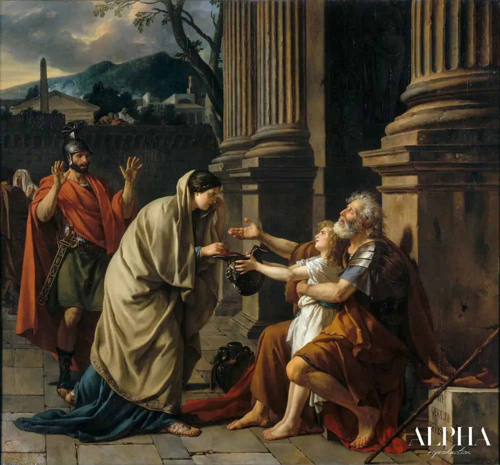 Belisarius demandant l'aumône - Jacques-Louis David - Reproductions de tableaux et peintures haut de gamme