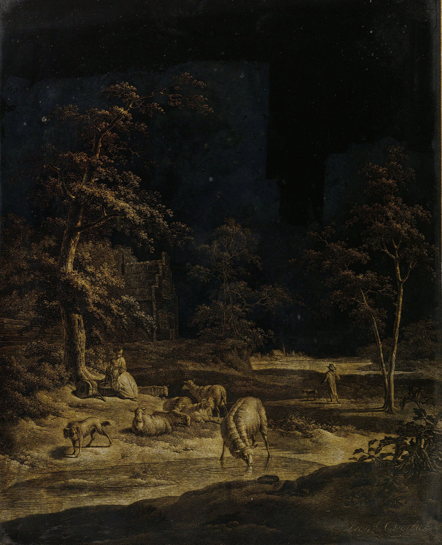 Bergère avec mouton - Leendert Overbeek