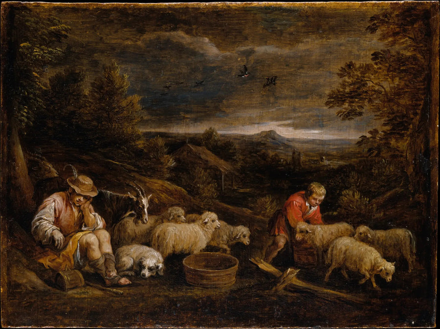 ベルジェールと羊 - デイヴィッド・テニエール・ル・ジュヌ

Source:
Bergers et moutons - David Teniers le Jeune