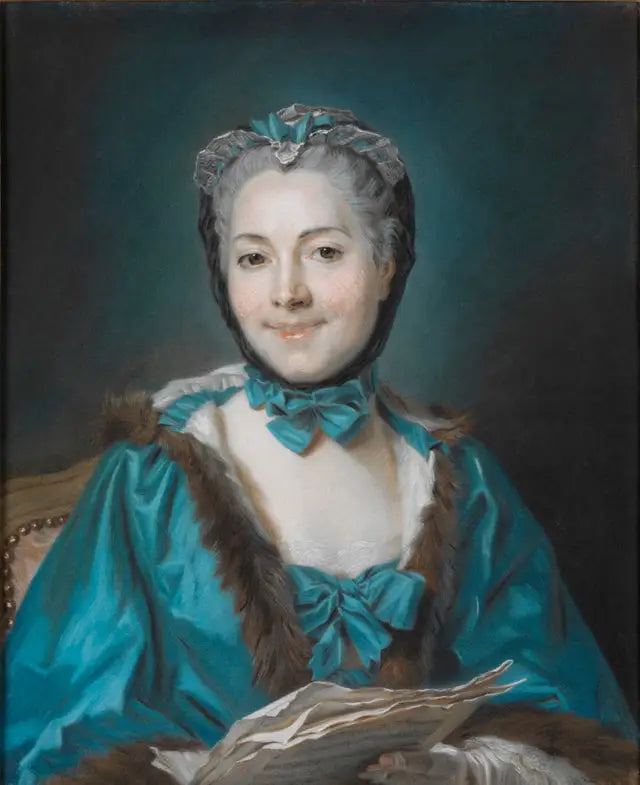 Bildnis der Marguerite Le Comte - Maurice-Quentin de La Tour image 1 copie de tableau peinte à la main