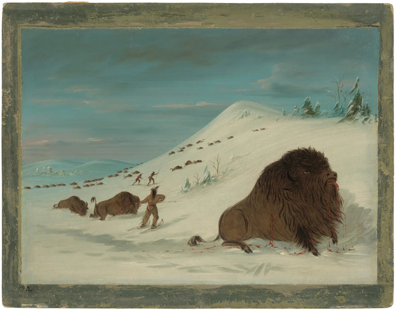 バイソンが雪の吹きだまりに突入している - スー族 - ジョージ・キャトリン

Source:
Bison se lançant dans les congères - Sioux - George Catlin