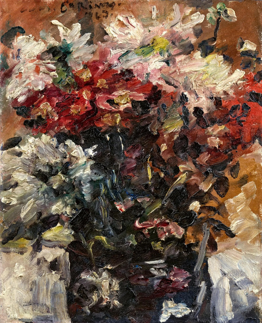 Blumen in Vase - Lovis Corinth image 1 reproduction artisanale de tableau