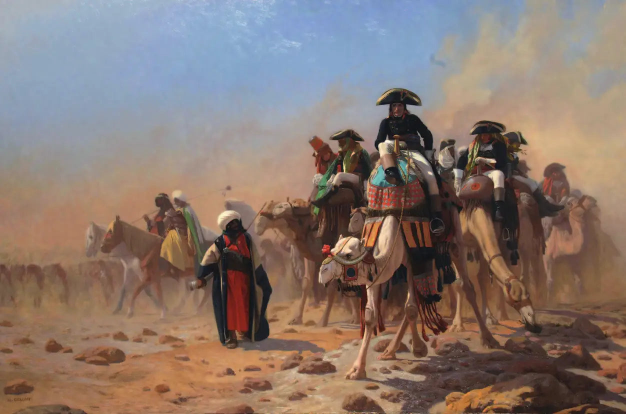 Bonaparte et son état-major en Égypte - Jean-Léon Gérôme image 1 reproduction de peinture à l’huile