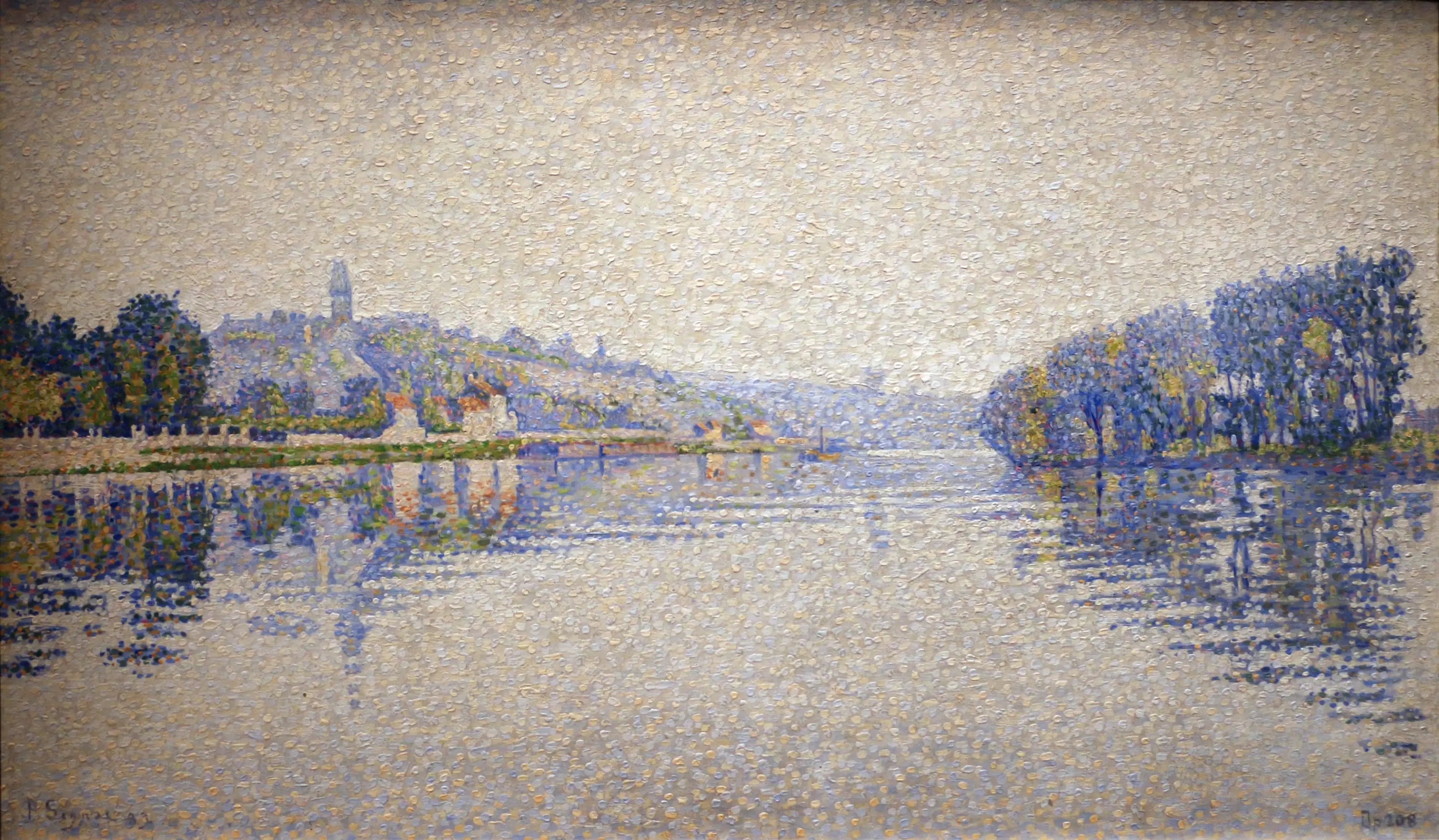 Bords de rivière, la Seine à Herblay - Paul Signac image 1 copie peinte à la main à l’huile