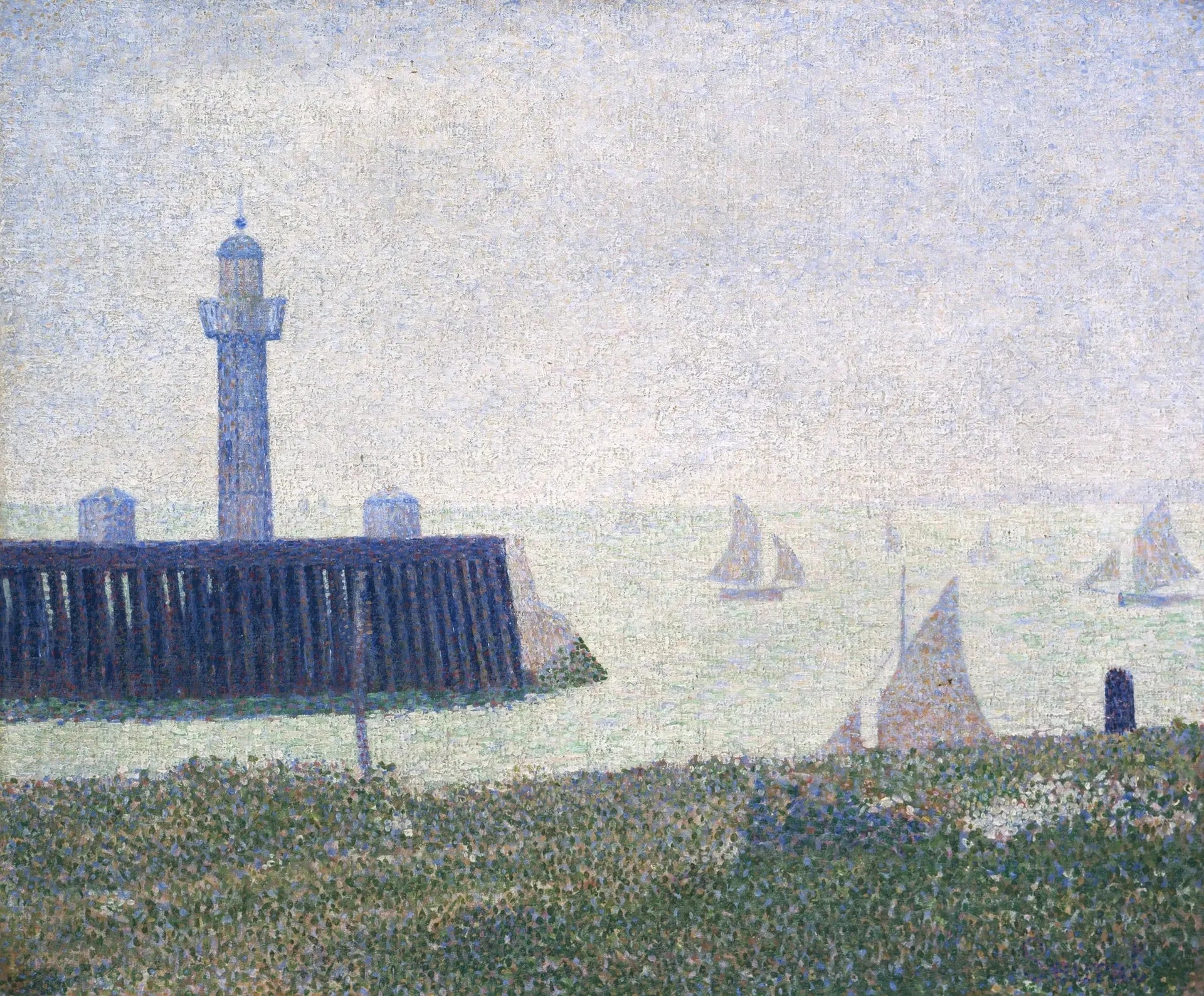 Bout de jetée, Honfleur - Georges Seurat image 1 reproduction d’œuvre d’art à l’huile