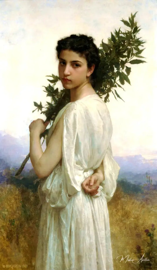 Branche Laurel - William Bouguereau - Reproductions de tableaux et peintures haut de gamme