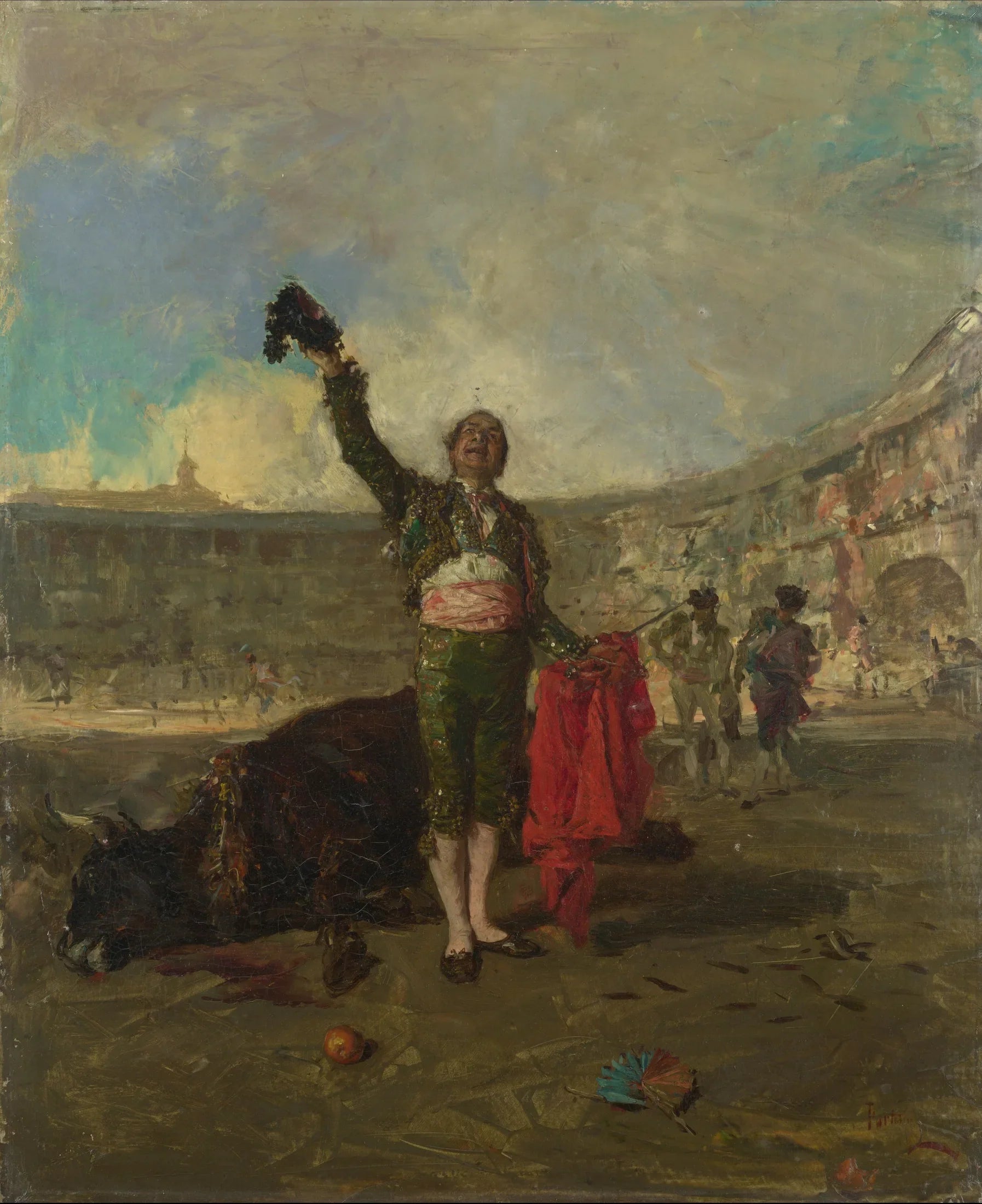 Brindis de l'espasa - Mariano Fortuny Marsal image 1 copie peinte à la main à l’huile