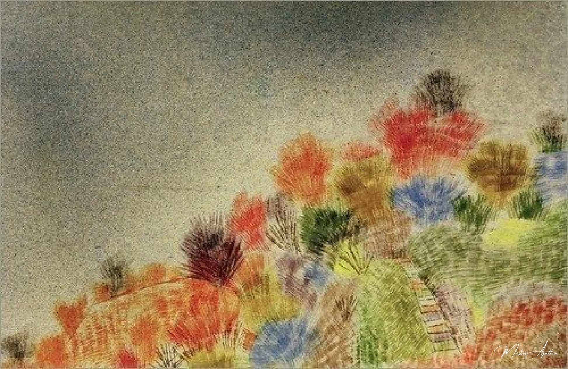 春の茂み - ポール・クレー - 高級絵画および絵画の複製