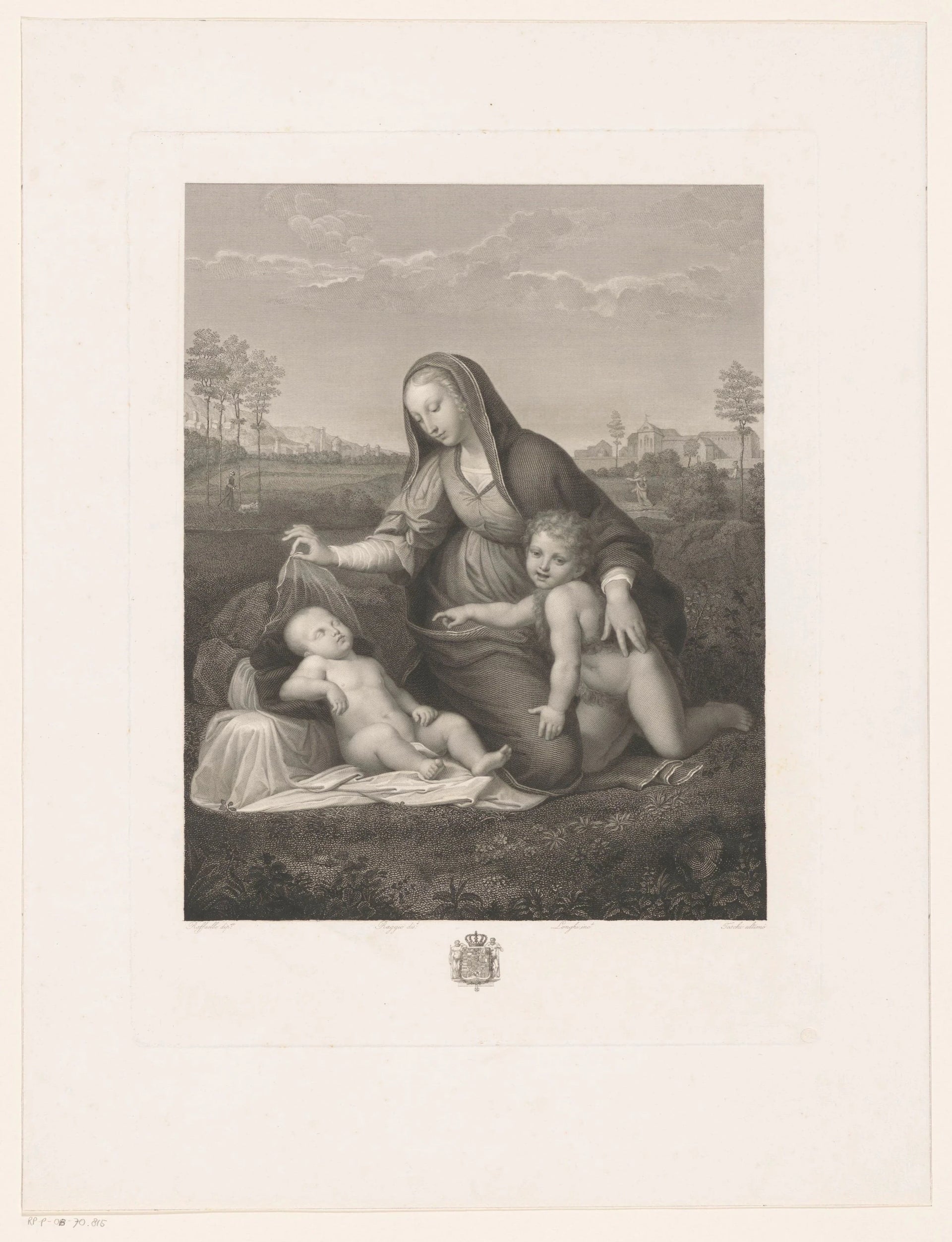 La Vierge au rideau - Raphaël Sanzio - Réproduction huile sur toile