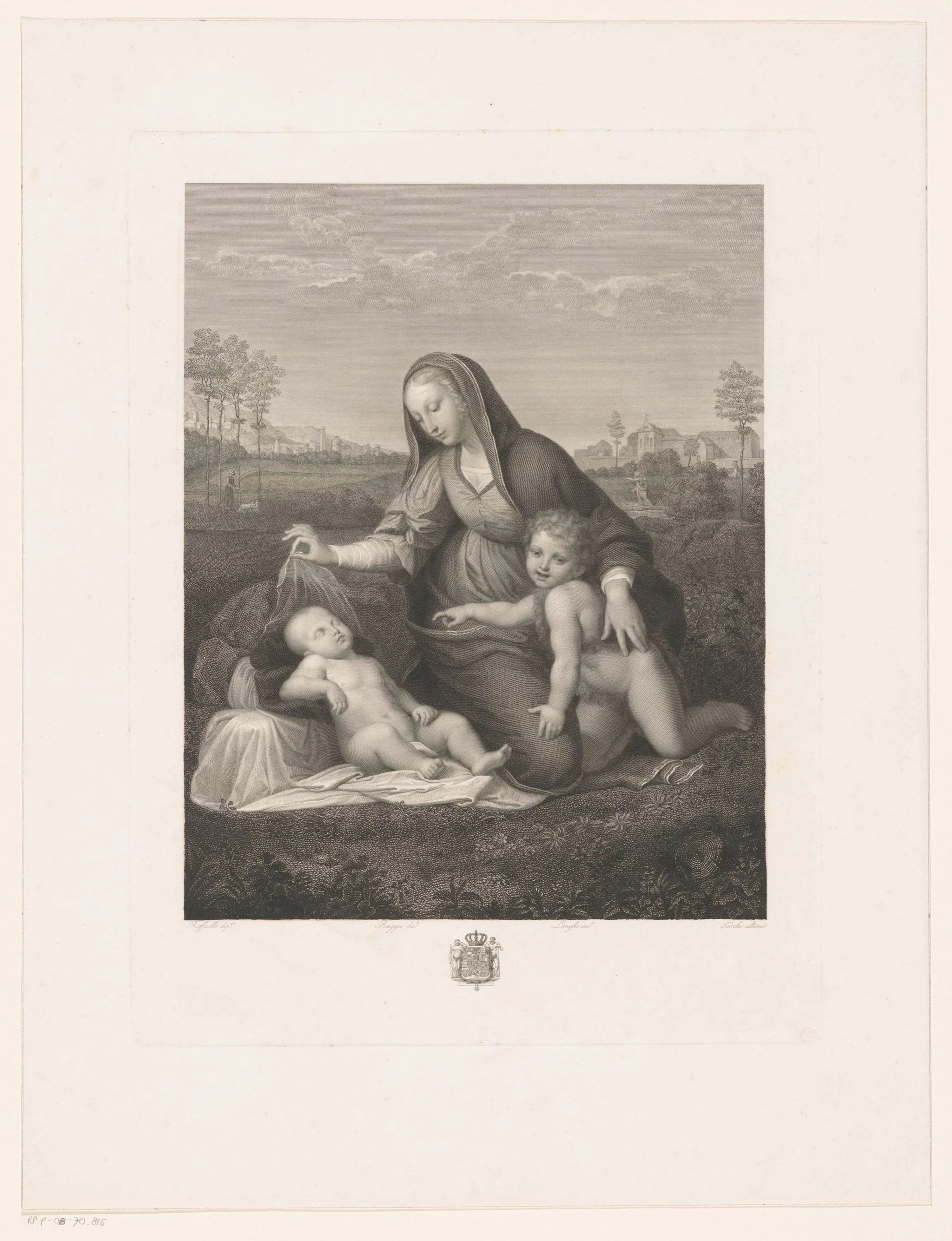 La Vierge au rideau - Raphaël Sanzio - Réproduction huile sur toile