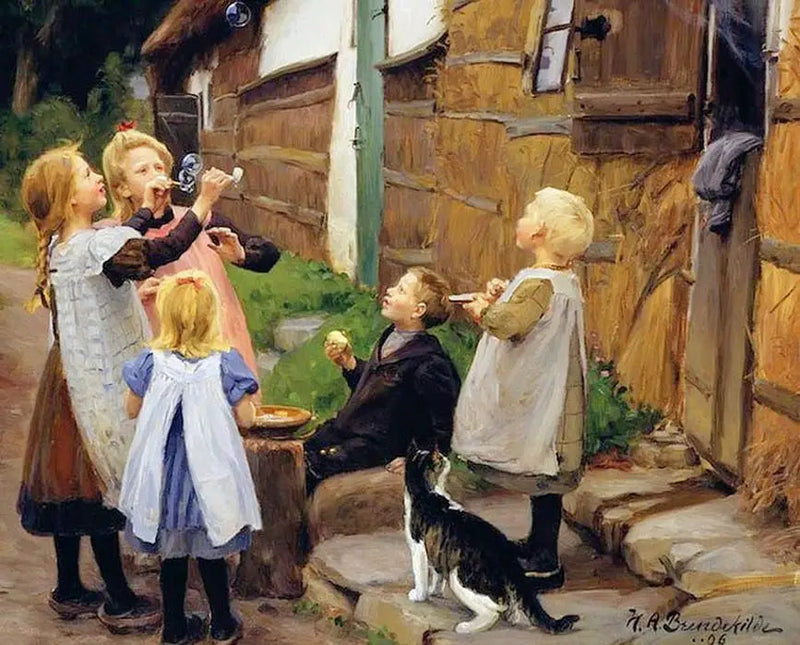 シャボン玉 - H. A. Brendekilde

Source:
bulles de savon - H. A. Brendekilde