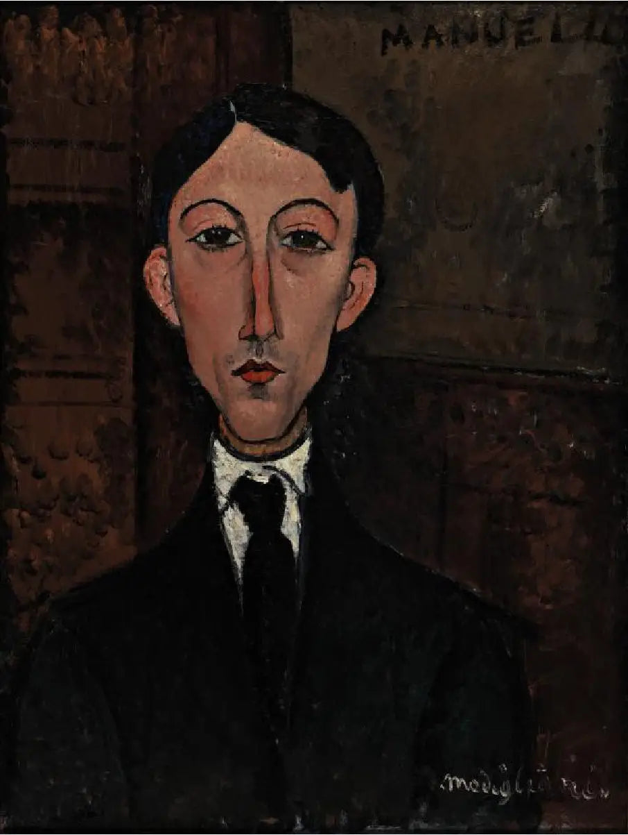 Buste de Manuel Humbert - Amedeo Modigliani image 1 reproduction de peinture à l’huile