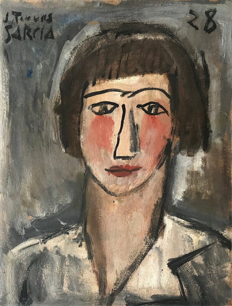 Cabeza de mujer - Joaquín Torres García image 1 reproduction artisanale de tableau