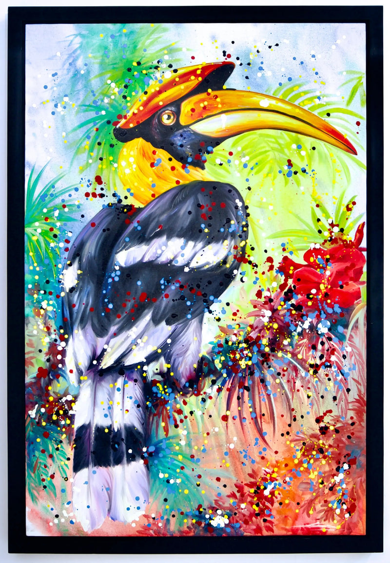 ポップアートサイチョウ | 80×120センチ