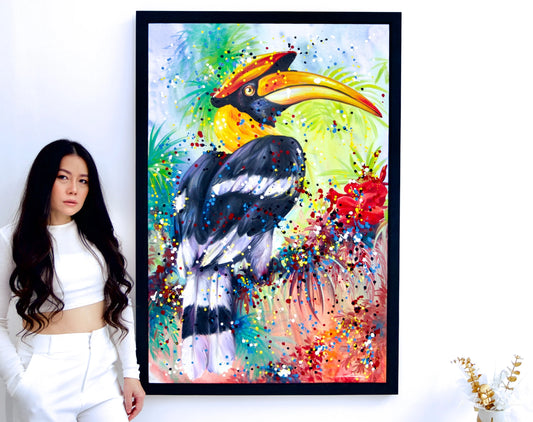 Hornbill Pop Art - Banlay | 80 X 120 cm Reproductions de tableaux à la peinture à l’huile