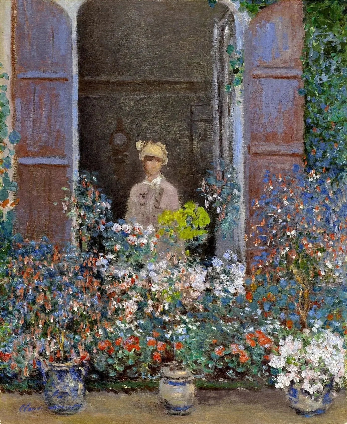 Camille Monet à la fenêtre - Claude Monet image 1 reproduction artisanale de tableau