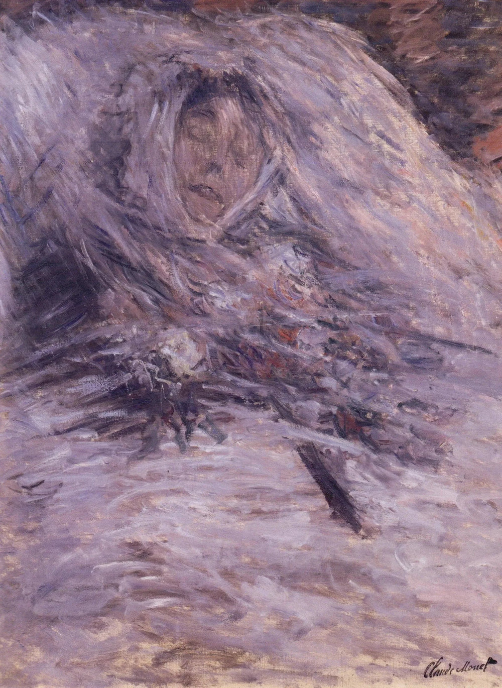 Camille sur son lit de mort - Claude Monet image 1 tableau peint à l’huile sur toile
