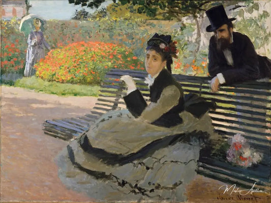 Camille sur un banc - Claude Monet - Reproductions de tableaux et peintures haut de gamme