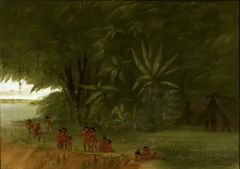 モーエスのキャンプ場 - ジョージ・キャトリン

Source:
Campement de Mauhees - George Catlin