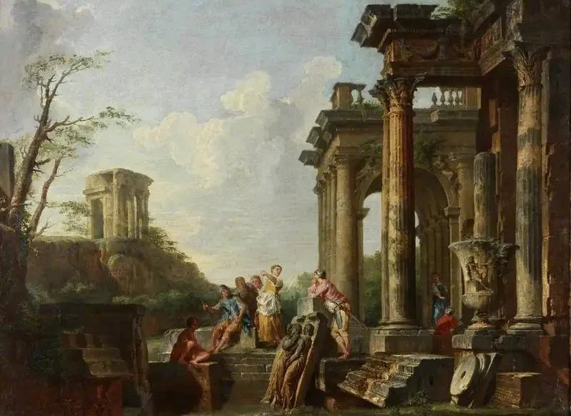 ジョバンニ・パオロ・パニーニによる建築的カプリッチョ、ローマの遺跡と人物

Source:
Capriccio architectural, ruines romaines avec figures - Giovanni Paolo Panini