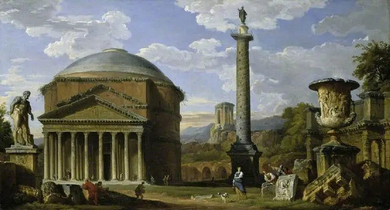 ローマ遺跡のカプリッチョとパンテオン - ジョバンニ・パオロ・パニーニ

Source:
Capriccio des ruines romaines avec le Panthéon - Giovanni Paolo Panini