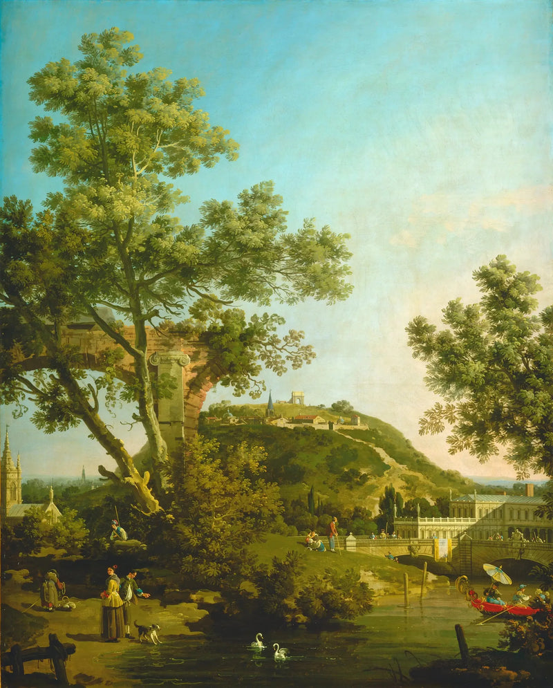 キャプリッチョ：宮殿のあるイギリスの風景 - カナレット

Source:
Capriccio : paysage anglais avec un palais - Canaletto