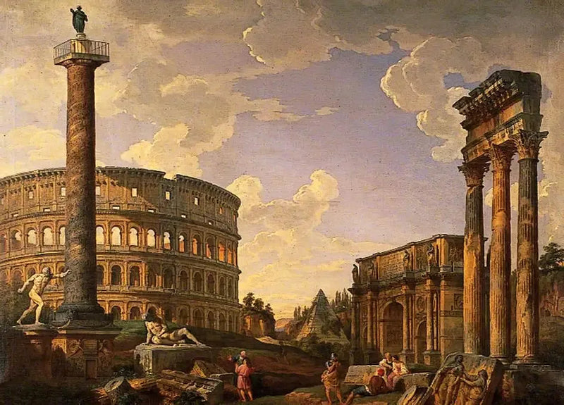 ローマのカプリッチョ、コロッセオの遺跡 - ジョバンニ・パオロ・パニーニ

Source:
Capriccio romain, ruines avec le Colisée - Giovanni Paolo Panini
