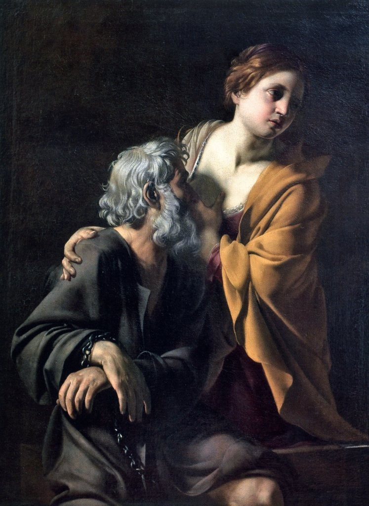 Carità romana - Bartolomeo Manfredi image 1 reproduction de peinture à l’huile