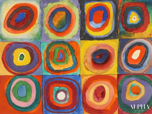 Carrés et cercles concentriques - Vassily Kandinsky - Reproductions de tableaux et peintures haut de gamme