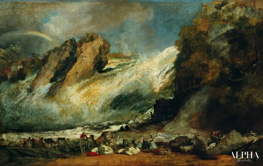 Cascade du Rhin près de Schaffhausen - William Turner - Reproductions de tableaux et peintures haut de gamme