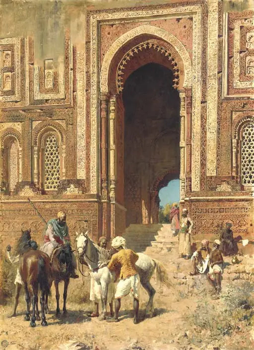 アラー・ウッディーンの門のインドの騎士たち、旧デリー - エドウィン・ロード・ウィークス

Source:
Cavaliers indiens à la porte d'Alah-ou-din, Old Delhi - Edwin Lord Weeks