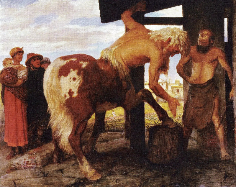 村の鍛冶屋のヒナゲシ - アーノルド・ベックリン

Source:
Centaure à la forge du village - Arnold Böcklin