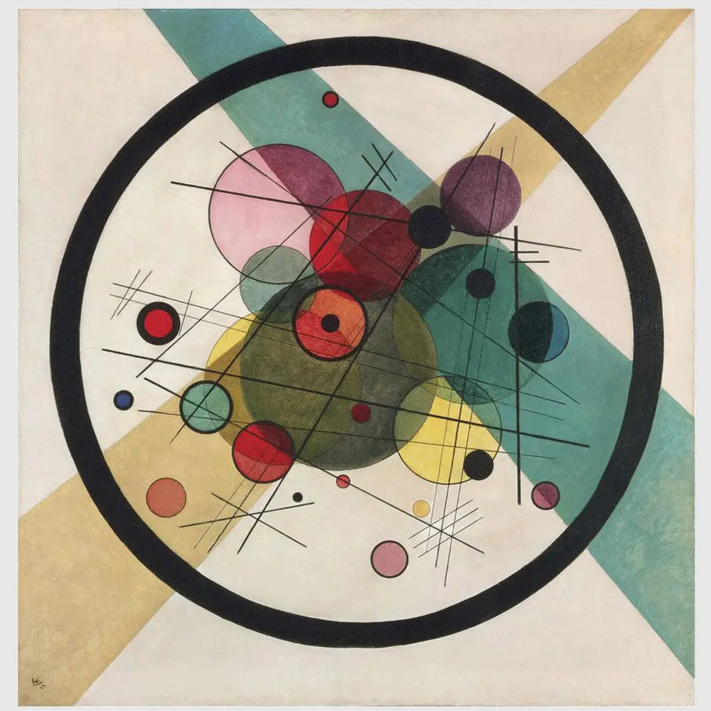 Cercles dans un cercle - Vassily Kandinsky image 1 reproduction d’œuvre d’art à l’huile