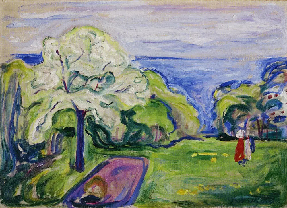 Cerisier en fleur - Edvard Munch image 1 copie de tableau peinte à la main
