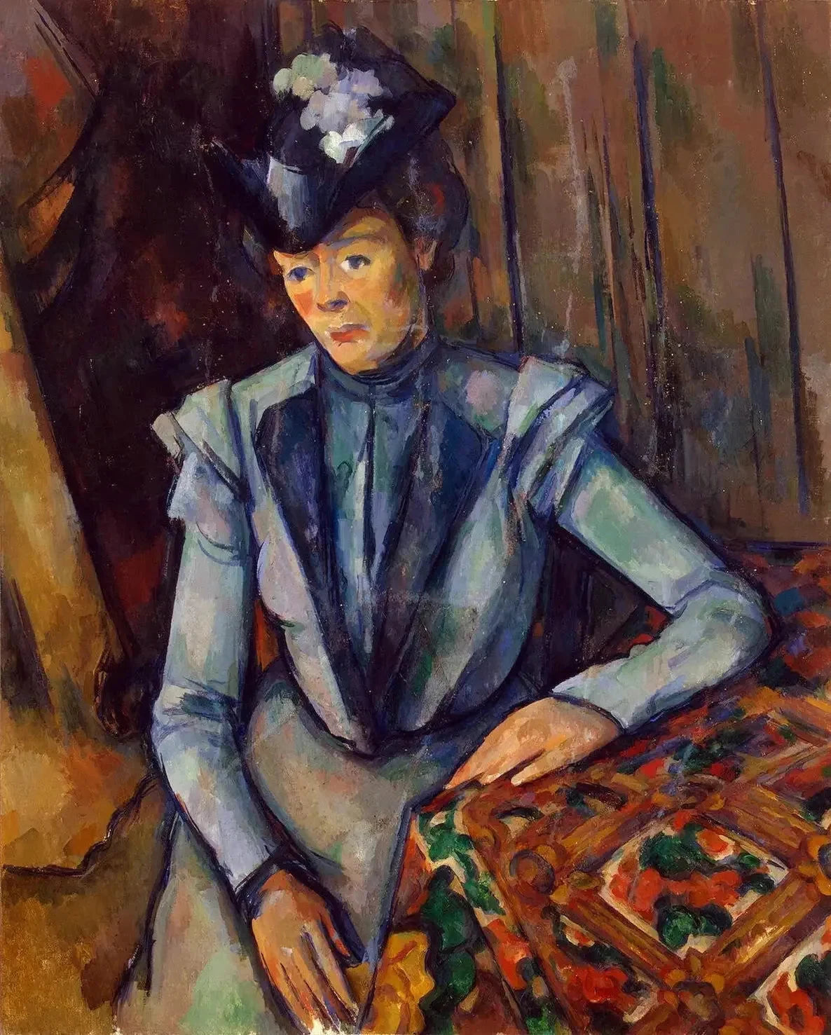 The Lady in Blue, circa 1900-1904--- Paul Cézanne