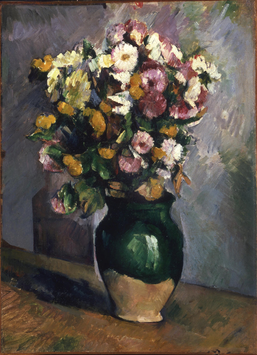 オリーブの鉢の中の花 - ポール・セザンヌ