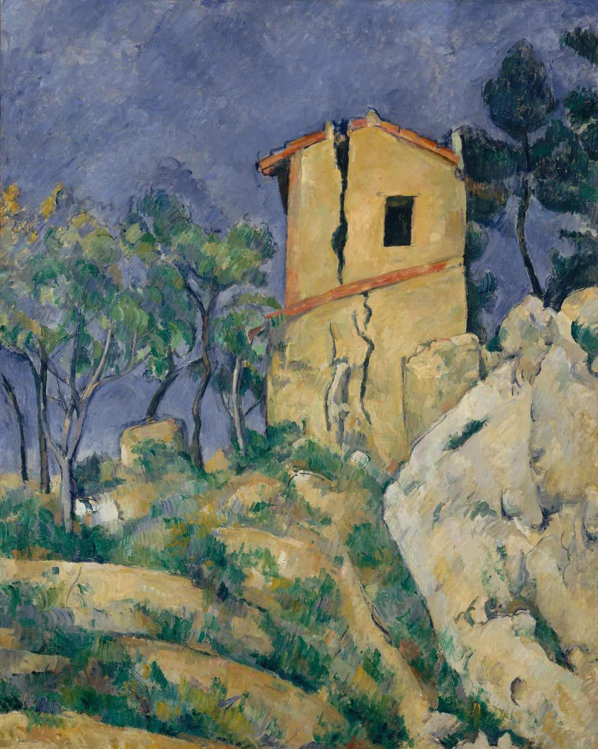 ひびの入った家、1892 -1894 - Paul Cézanne