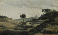 エクス田園地帯からシーザーの塔までの風景、1862 年頃 - Paul Cézanne