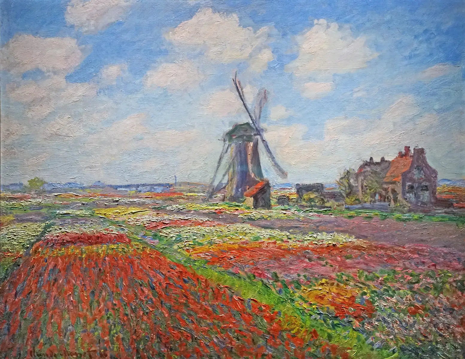 Reproduction du tableau « Champs de tulipes en Hollande - Claude Monet » par Alpha Reproduction en peinture à l’huile