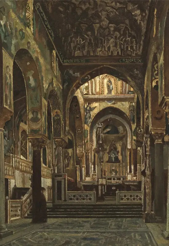 パラティーナ礼拝堂、パレルモ - フレデリック・レイトン

Source:
Chapelle Palatine, Palerme - Frederic Leighton