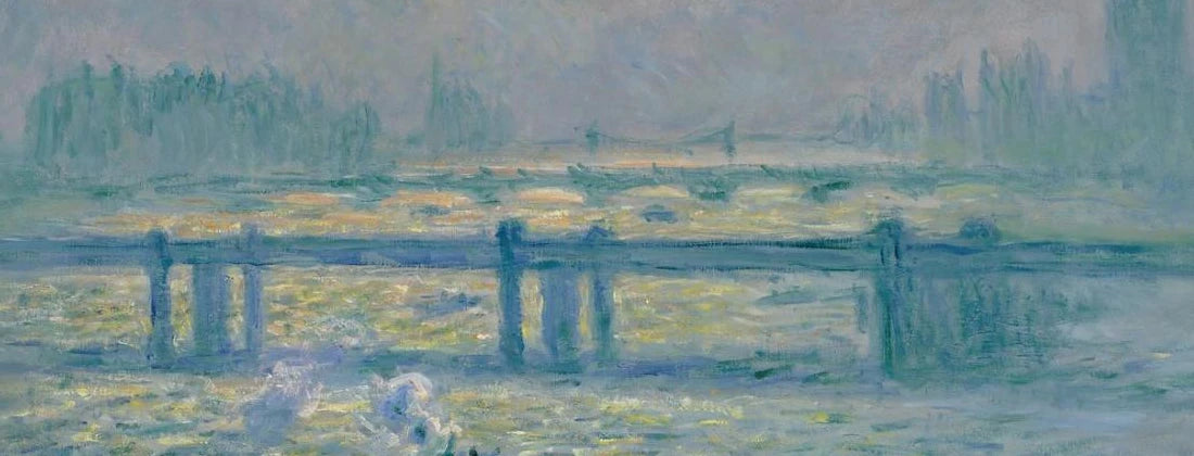 Détail du pont de Charing Cross et de Westminster dans la brume, version W1532 de Claude Monet