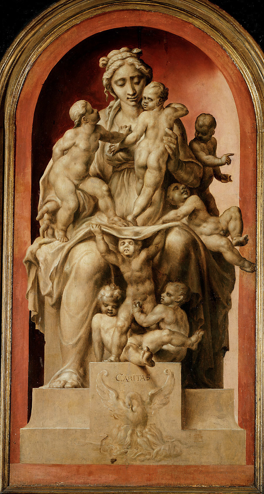 Charité - Maarten van Heemskerck image 1 reproduction de peinture à l’huile