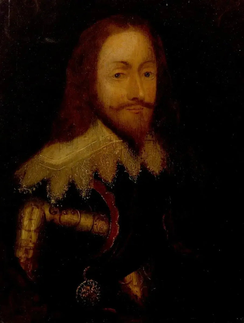 シャルル1世（1600-1649）、鎧を着てシャドー勲章を身に着けている - アントワーヌ・ヴァン・ダイク

Source:
Charles Ier (1600-1649), en armure et portant l'Ordre du Chardon - Antoine van Dyck