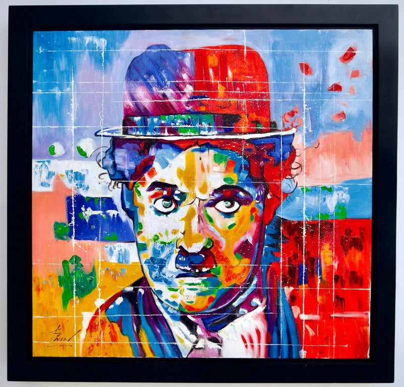 チャーリー・チャップリン ポップアート | 55 x 55 センチメートル