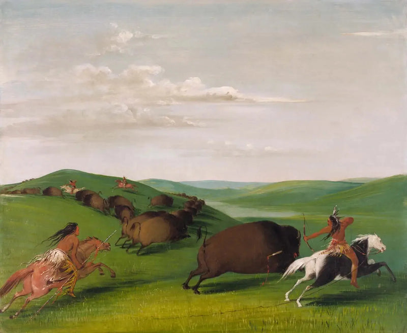 弓と槍を持ったバイソン狩り - ジョージ・キャトリン

Source:
Chasse au bison avec arcs et lances - George Catlin