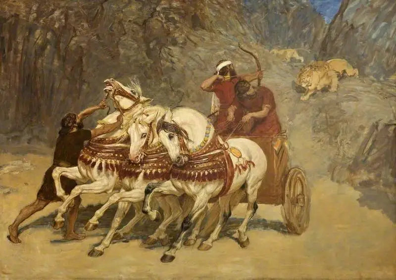 アッシリアのライオン狩り（未完成） - ブリトン・リヴィエール

Source:
Chasse au lion assyrienne (inachevée) - Briton Rivière