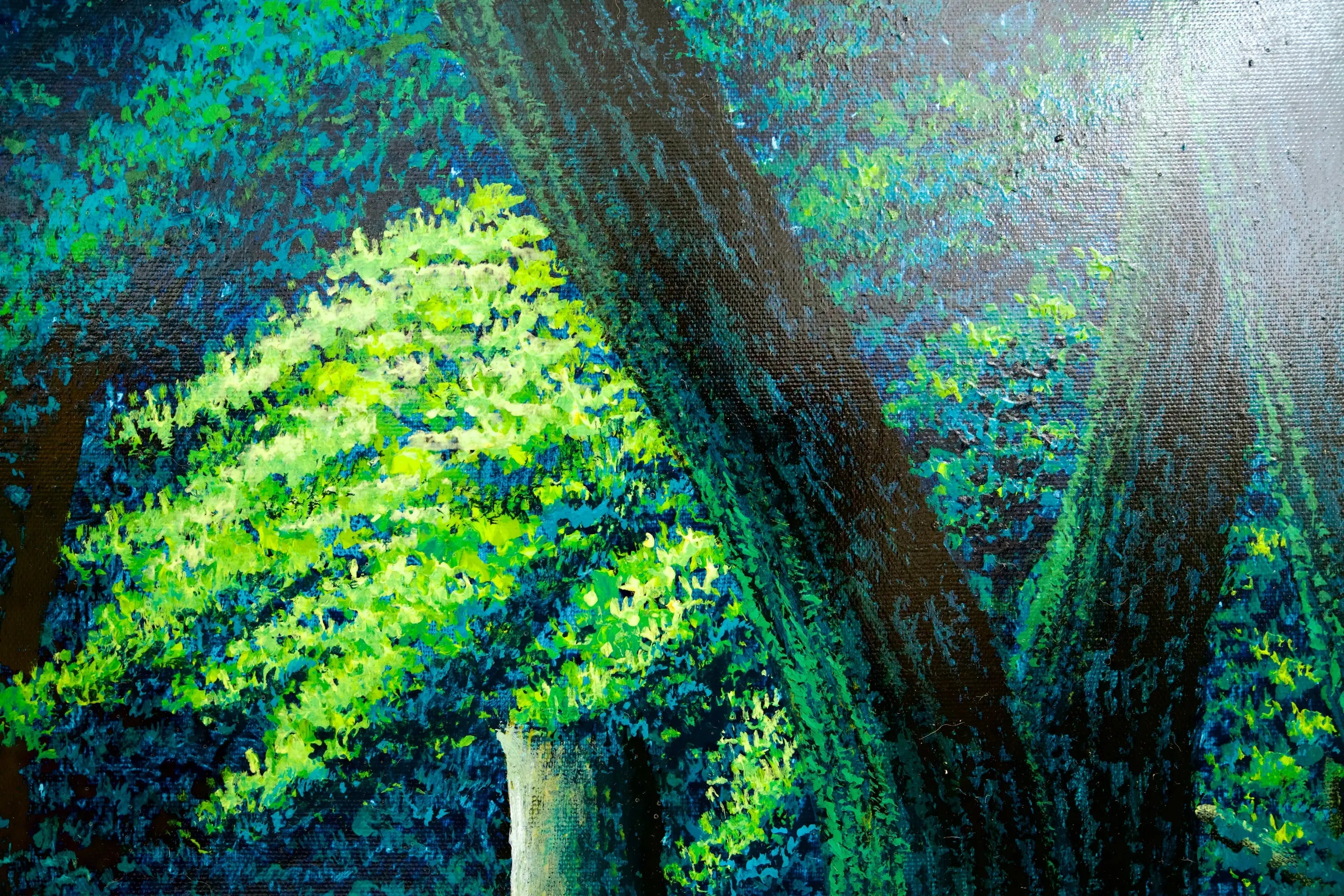 Chemin dans la Forêt Verte | 130 x 190 cm image 9 reproduction d’œuvre d’art à l’huile