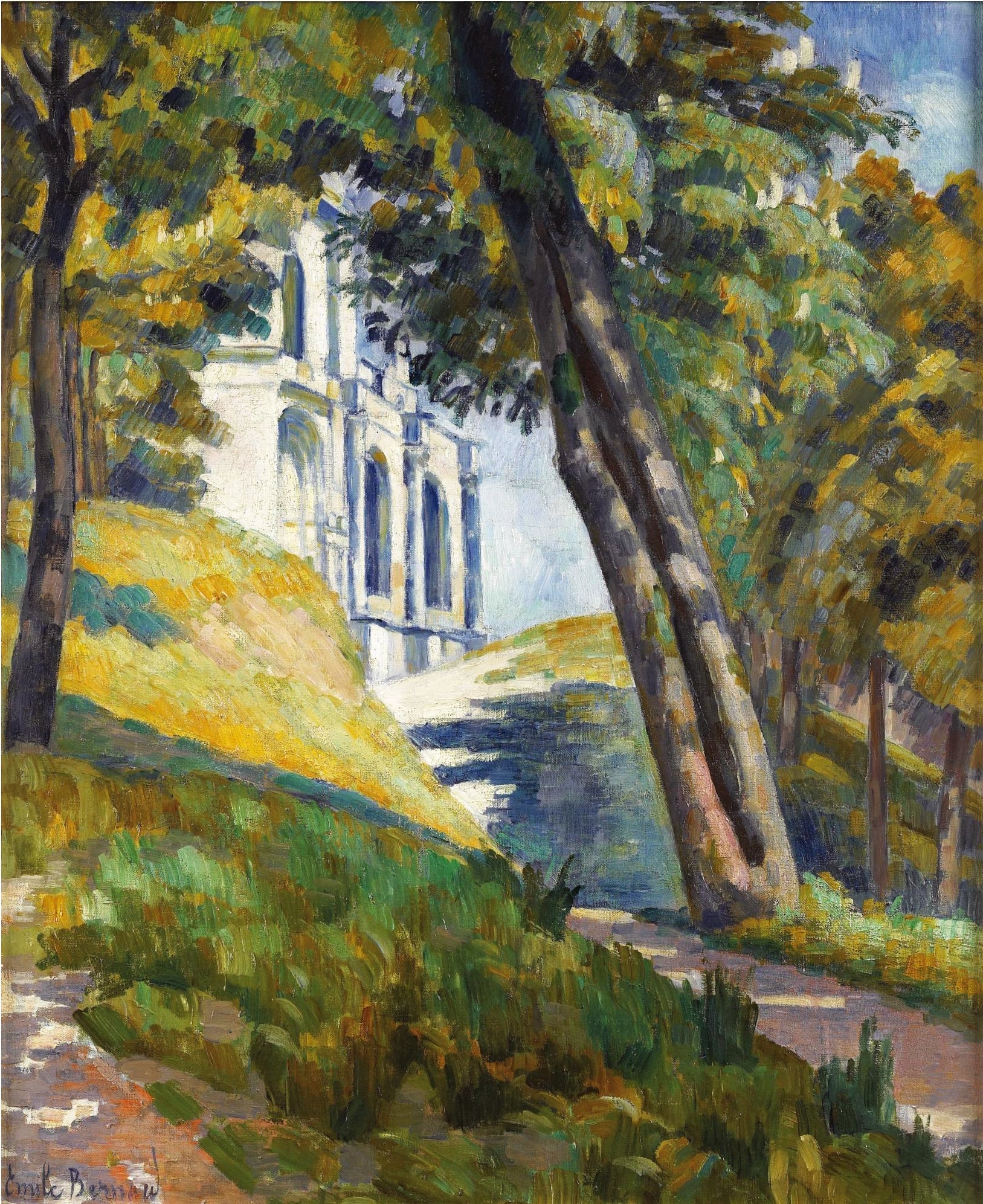Chemin de l'Eglise St-Pierre à Tonnerre - Émile Bernard image 1 copie peinte à la main à l’huile
