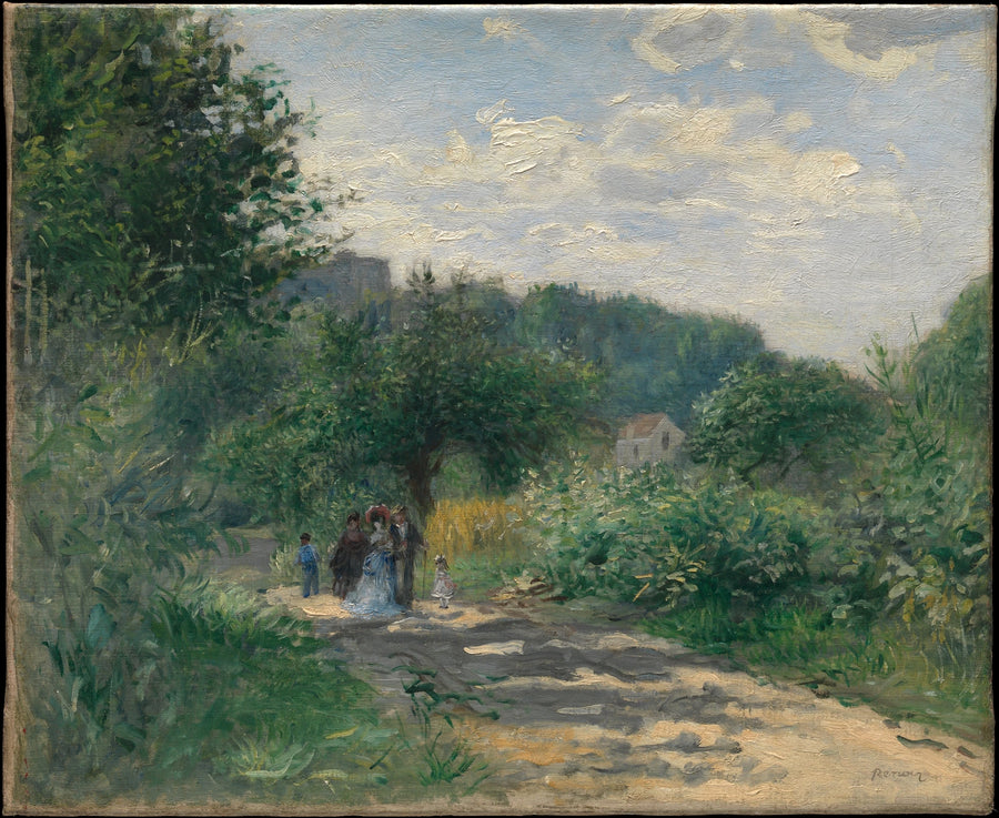 Un chemin à Louveciennes de Renoir, vers 1870, Metropolitan Museum 1974.356.32 – reproduction peinture à l’huile sur toile