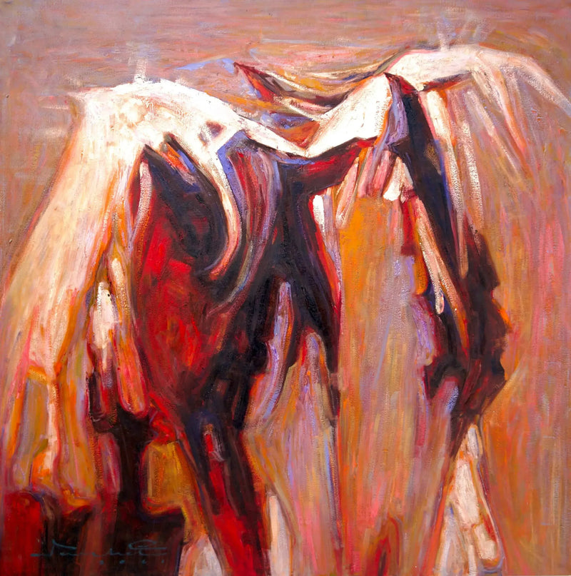 抽象的な馬 | 100×100センチ